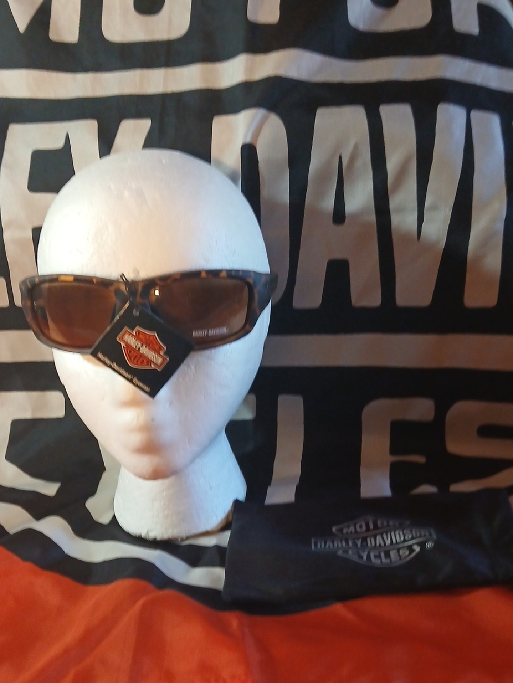 NWT Harley-Davidson Matte Brown Amber Lens Riding Sunglasses